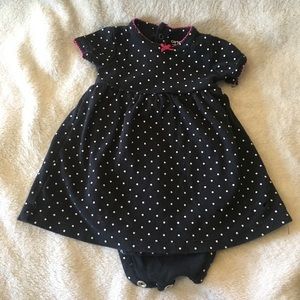 Carter’s Newborn Black & White Polka-Dot Dress